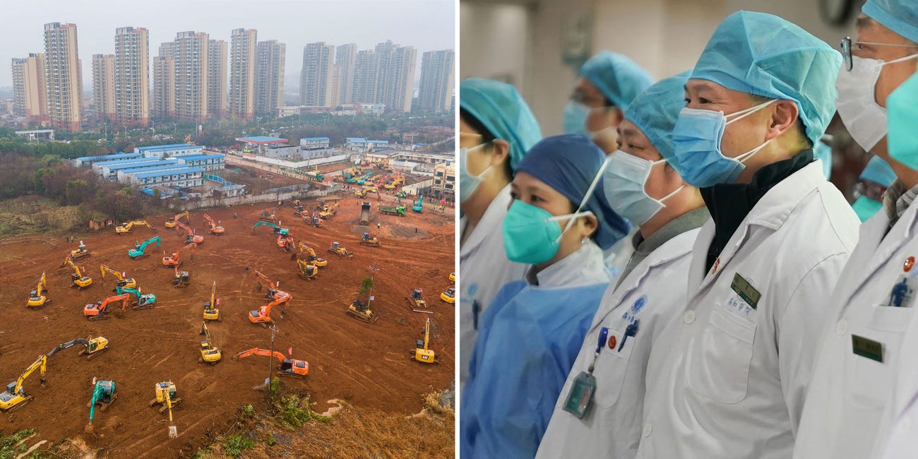 कोरोना भाइरसका संक्रमितको उपचार गर्न १ हजार शैयाको अस्पताल बनाउन जुट्यो चीन