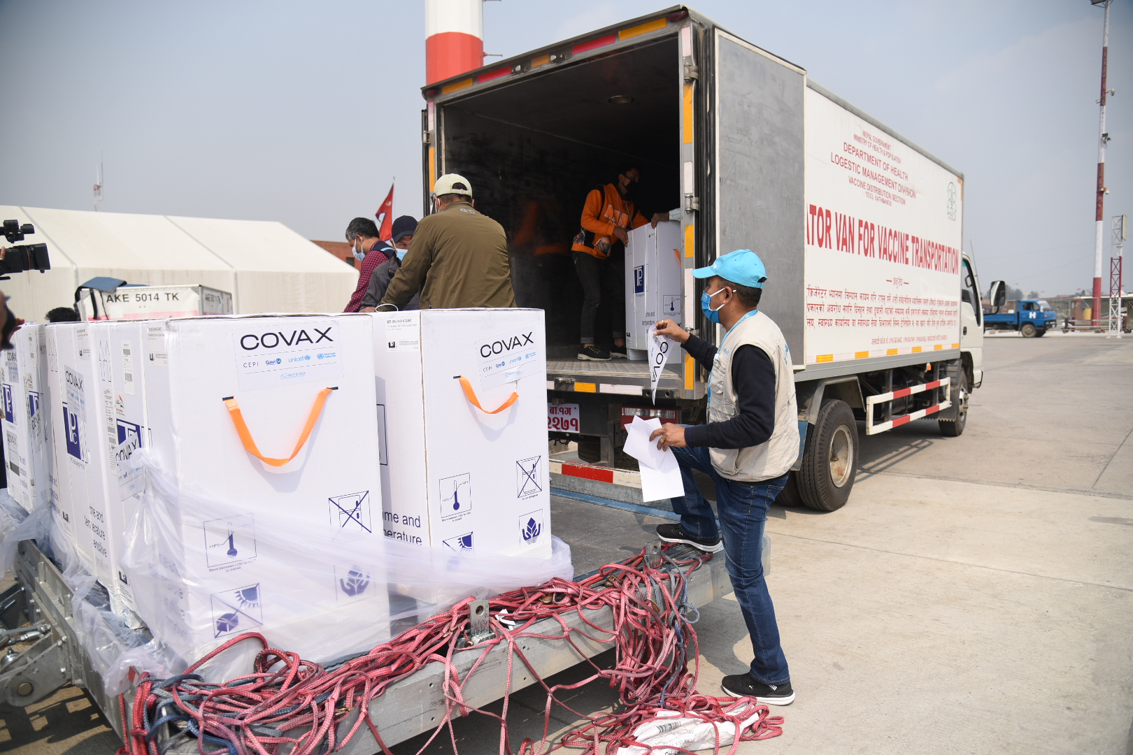 First lot of vaccine against Covid-19 under COVAX Facility arrives in Nepal