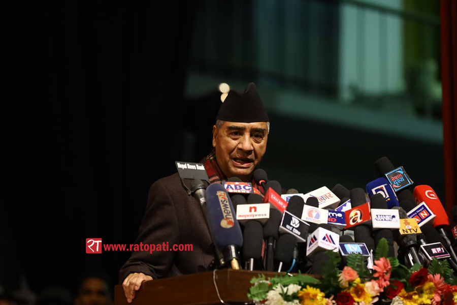 Constitution promulgated through CA due to Prachanda’s efforts: PM Deuba