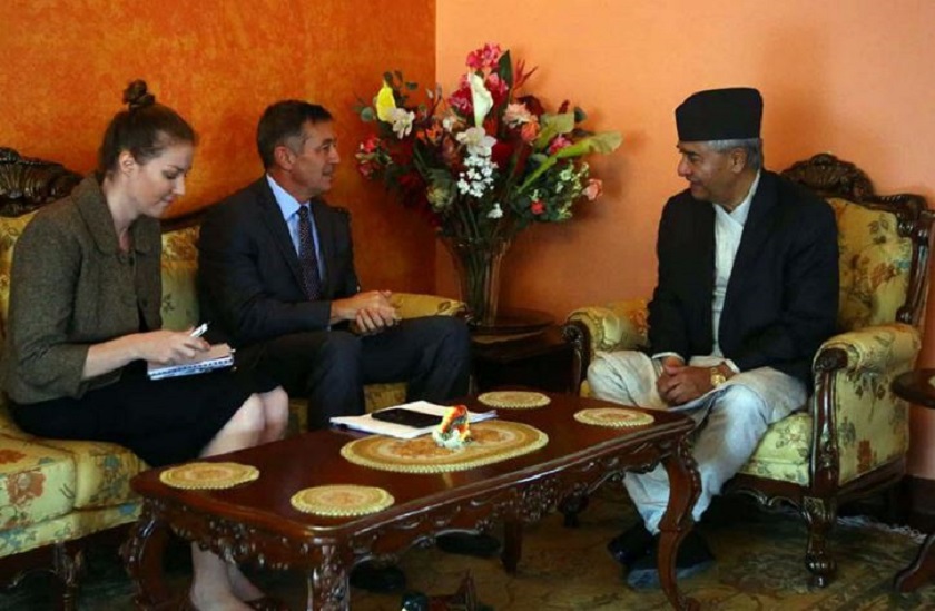 US Ambassador Berry pays courtesy call on President Deuba