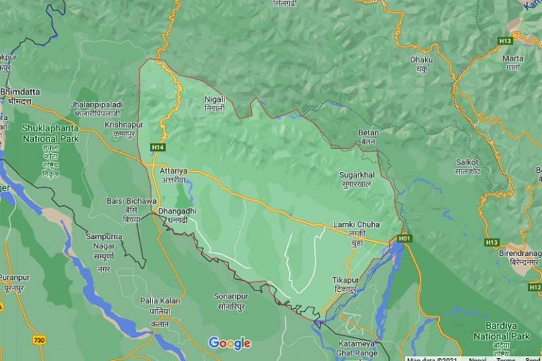 Province capital Dhangadhi inundated
