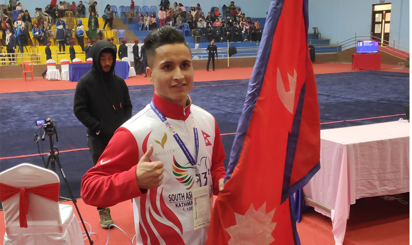 Nepal bags third gold medal in Wushu
