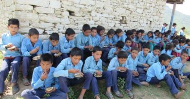 Mid-day meals for students of Millijuli Elementary School