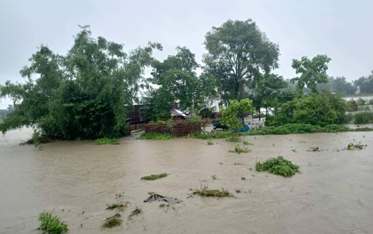 Over 500 people displaced as floods hit Jhapa and Morang