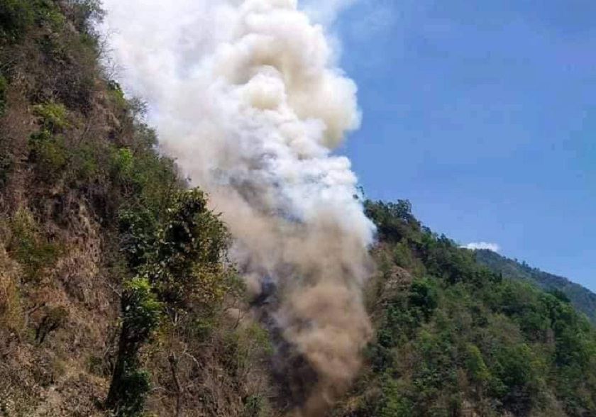 ललितपुरको प्युटार जंगलमा भीषण आगलागी