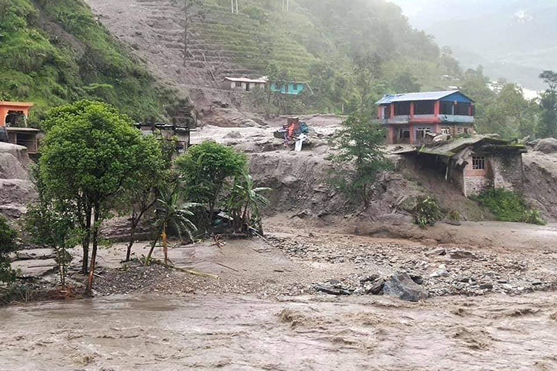 Continuous flood damages bridge; road and hydropower projects