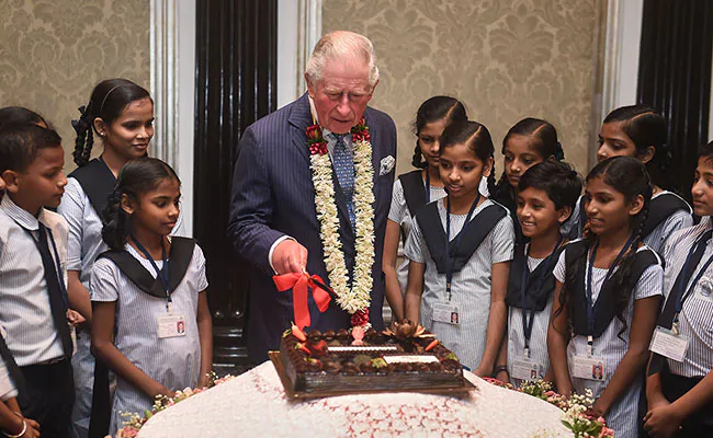 Prince Charles celebrates 71st birthday with school children in Mumbai