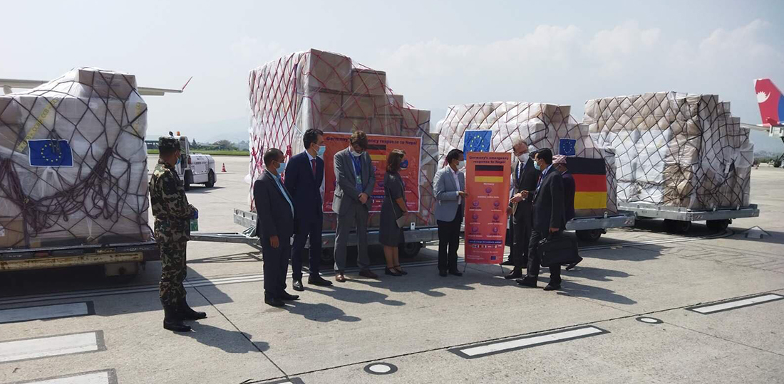 Nepal receives medical aids from Germany