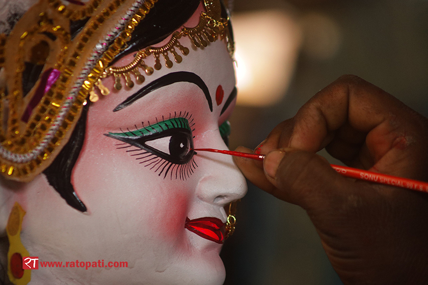 नवरात्रको छैटौँ दिन : विधिपूर्वक गरियो कात्यायनी देवीको पूजा आराधना