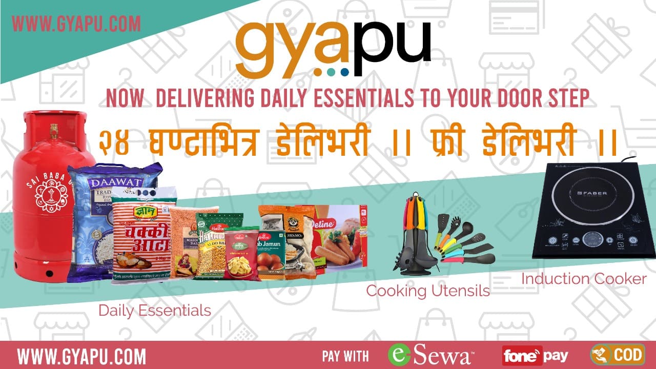 Gyapu.com delivers daily consumables including Fruits and Vegetables; Sanitizer at only Rs.10