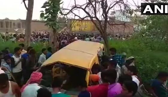 11 children killed, 7 injured after train hits school bus in India