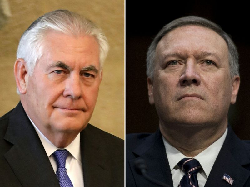 Trump says top diplomat Tillerson out, names Pompeo successor