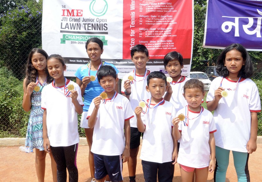 फस्ट आइएमई जेटीआई ग्राण्ड जुनियर ओपन लन टेनिस सम्पन्न, विजेताहरूलाई थाइल्याण्डको टिकट