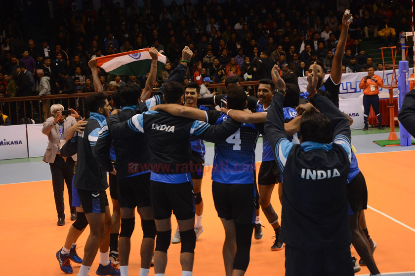 India bags gold medal in male volleyball match in 13th SAG