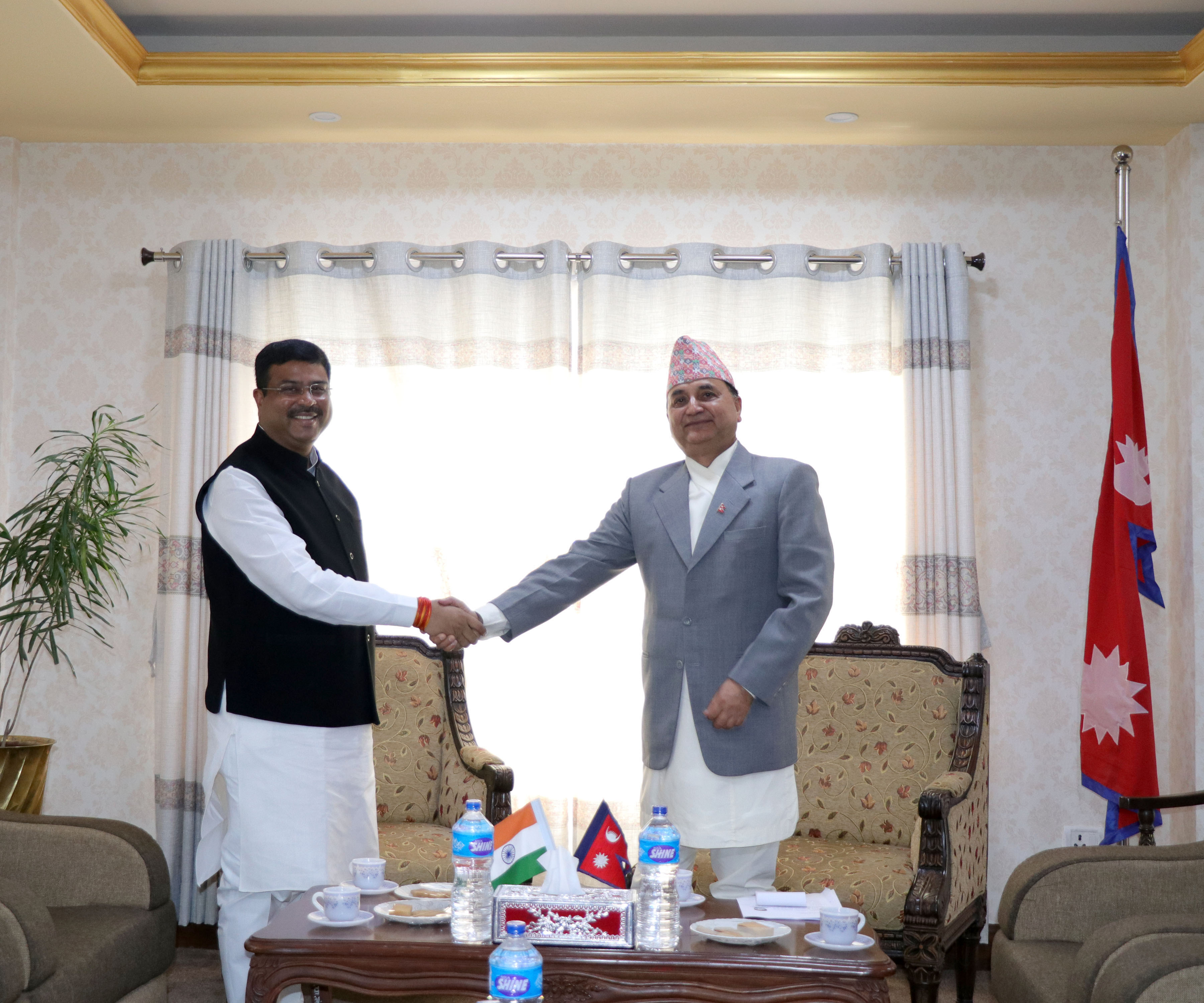 Acting PM Pokhrel and Indian Minister discuss about petro pipeline extension