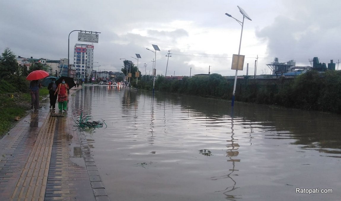 Kathmandu Valley records heavy rain, some areas waterlogged