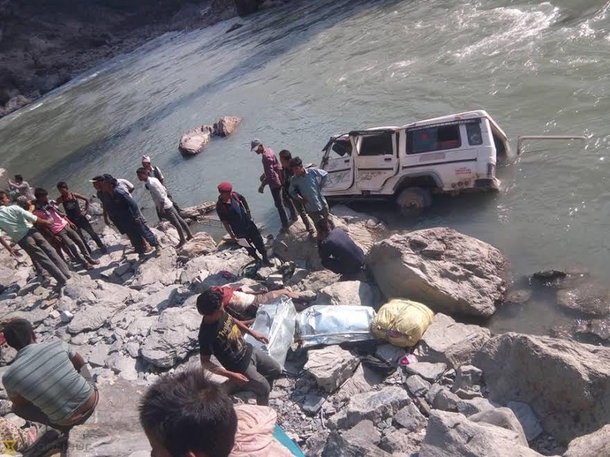 Two killed, five injured in jeep plunge in Bajura