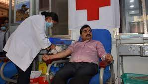 Province No 2 Chief Jha donates blood for 32nd time