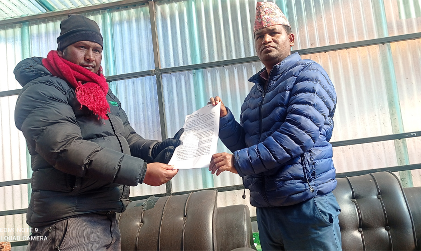 बालविवाह न्यूनीकरणका लागि जिल्ला प्रशासन कार्यालयलाई ध्यानाकर्षण पत्र