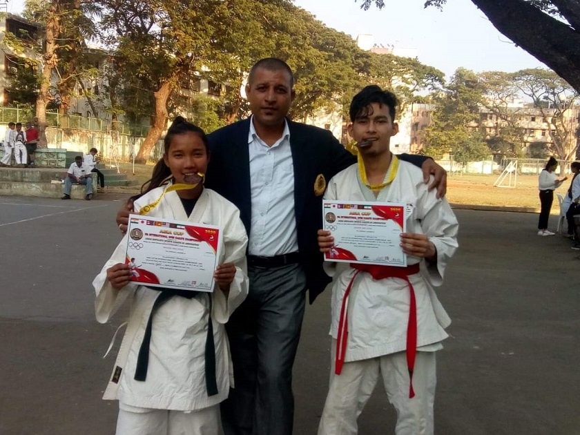 मुम्बईमा जारी कराँते खेलमा नेपाली खेलाडीलाई ४ पदक