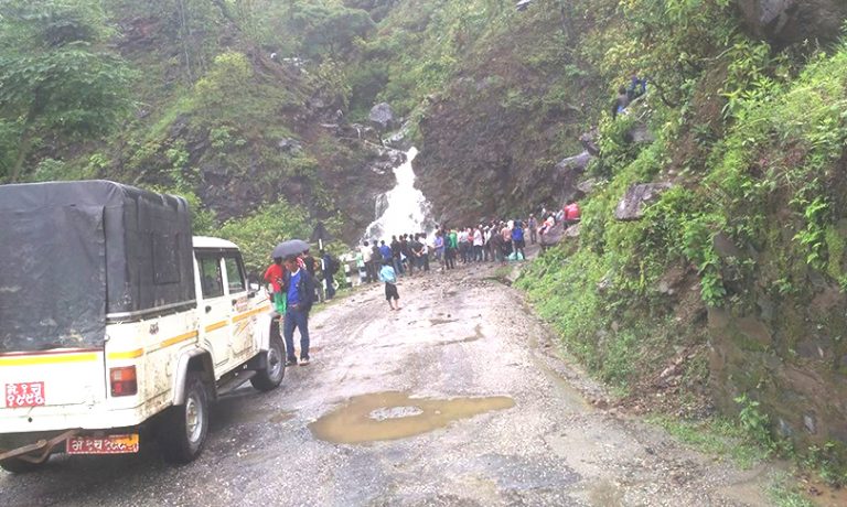 Passengers stranded on Karnali highway