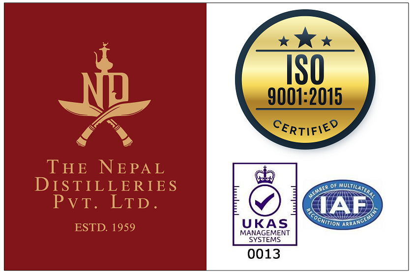 ‘खुकुरी रम’ को उत्पादक ‘दि नेपाल डिस्टीलरिज’ले पायो आईएसओ प्रमाणपत्र