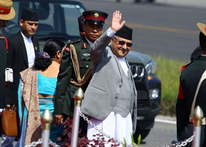 PM Oli leaves for Azerbaijan