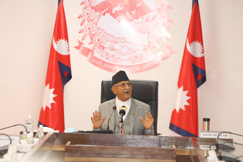 PM Oli tries to justify House dissolution as he addresses nation on Friday