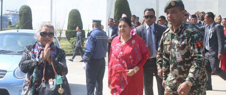 राष्ट्रपति भण्डारी शनिबार लुम्बिनी जाँदै
