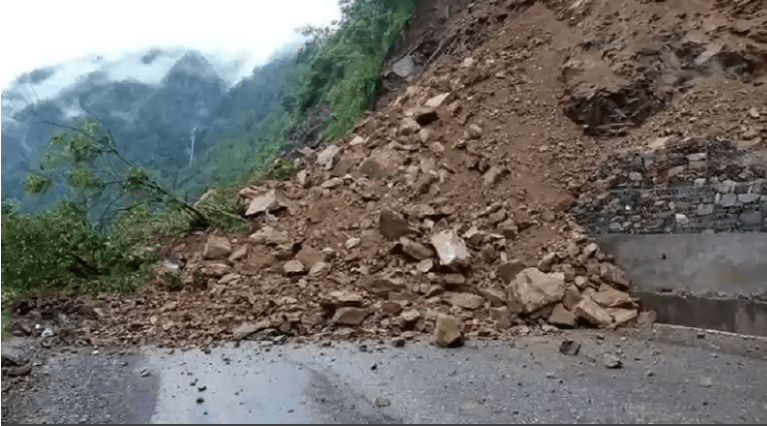 Landslides obstruct Mid-Hill Highway's Baglung road section