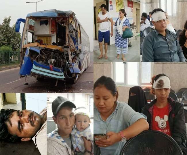 अपडेट : नेपालबाट दिल्ली जाँदै गरेको बस लखनउमा दुर्घटना, दुई दर्जन यात्रु घाइते