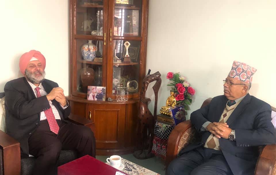 Senior leader Nepal and Indian ambassador hold talks