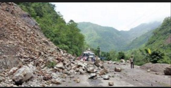 Mahakali highway obstructed due to landslide