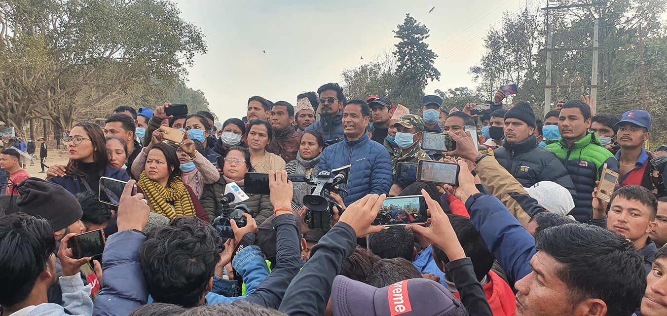 कर्णालीका मुख्यमन्त्री पनि बन्दको समर्थन गर्दै सडकमा