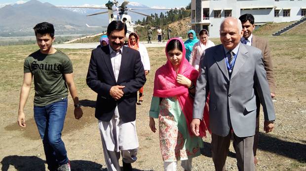 Malala lands in Swat, Pakistani district where she was shot