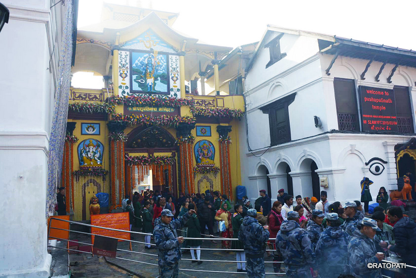 Revelers crowd up in Shiva temples including Pashpatinath