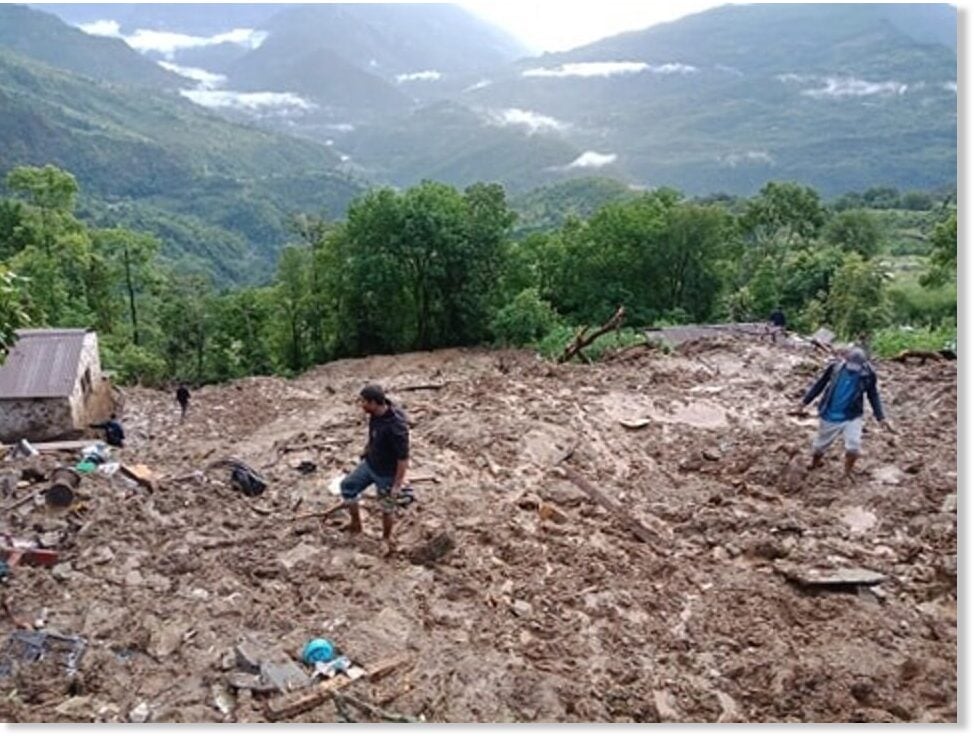 Two women missing in landslide