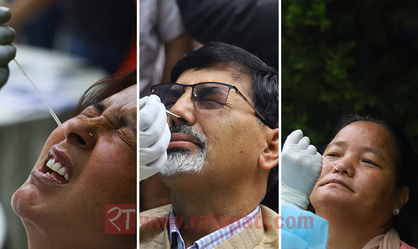 PHOTOS: Maoist leaders undergo corona tests ahead of CC meeting