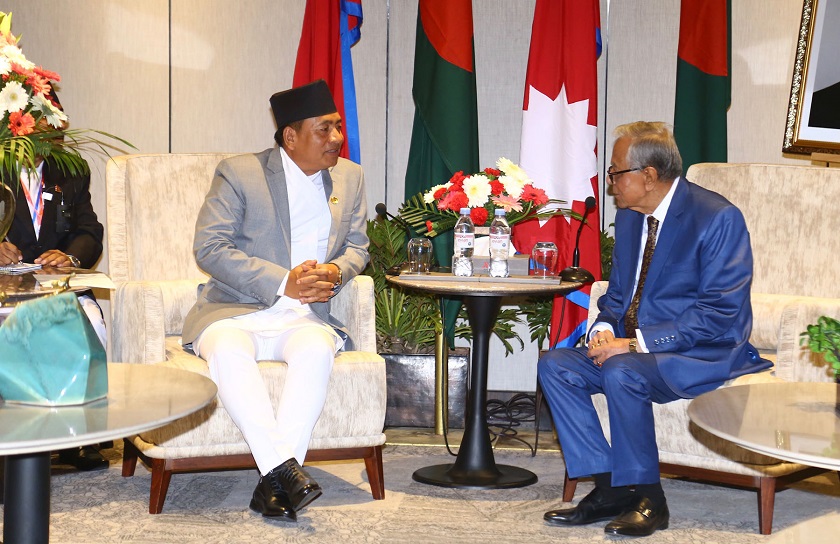 बङ्गलादेशी राष्ट्रपतिसँग उपराष्ट्रपति र प्रधानमन्त्रीको  शिष्टाचार भेट, नेपालको समृद्धिमा बङ्गलादेशले सघाउने