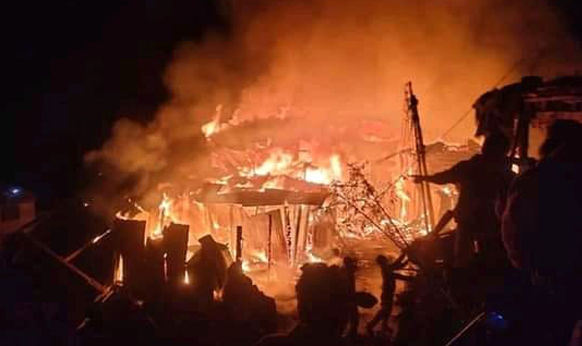 Massive fire in Mugu’s Gamgadhi, 21 houses gutted