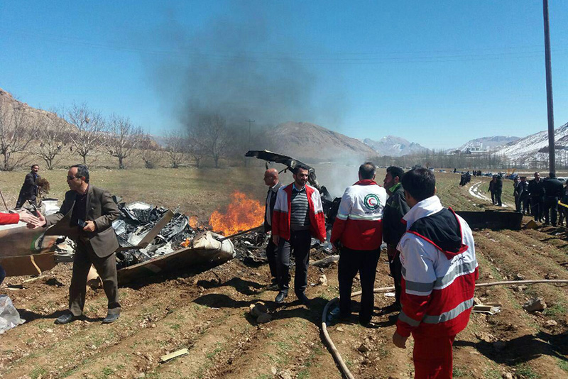 Medical helicopter crash in southwest Iran kills five