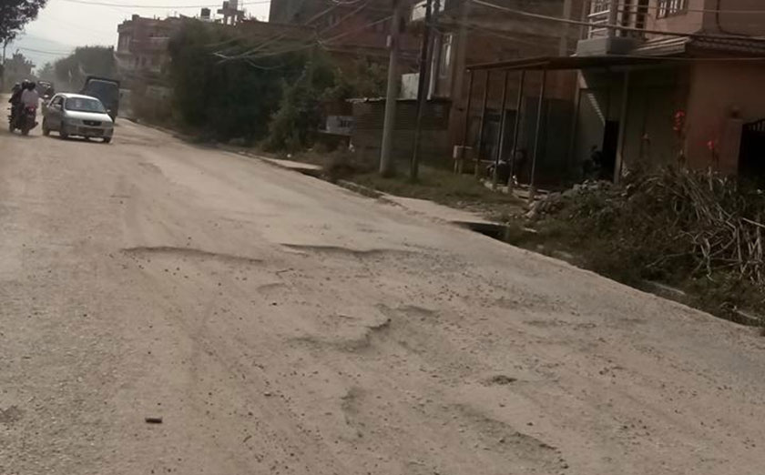 भक्तपुर–नगरकोट सडक विस्तारः दुईवर्षे ठेक्का ६ वर्षमा पनि सकिएन