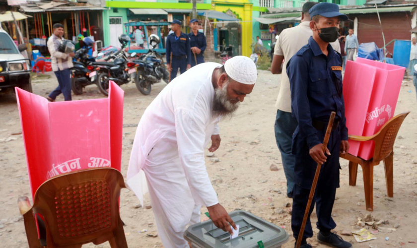 नमुना मतदानमा उत्साहपूर्ण सहभागिता