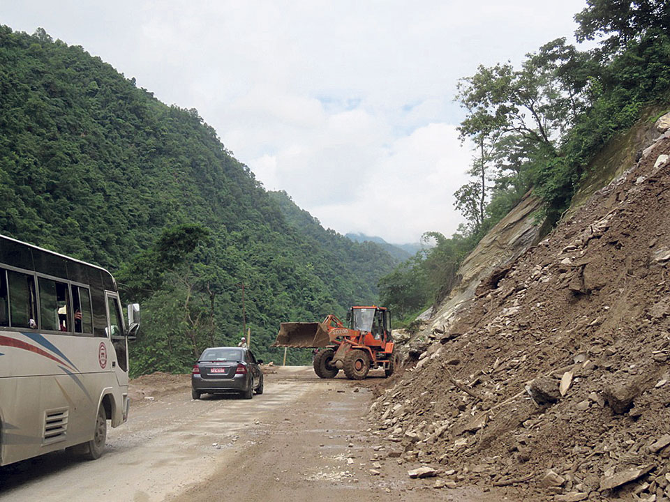 Narayangadh-Muglin roadway depresses