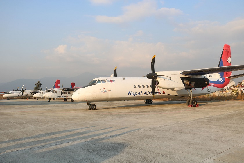 नेपाल एयरलाइन्सले इलाम–काठमाडौँ उडान भर्दै