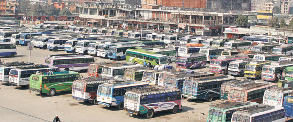 Public transport service halted in Dang