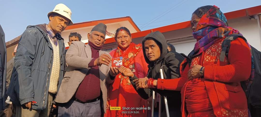भुमिकास्थान नगरपालिकामा ६ सय ३३ जनाले पाए अपाङ्गता परिचयपत्र