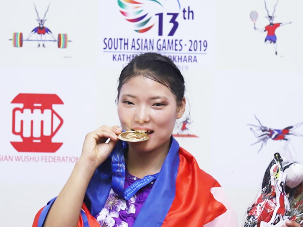 Nepal wins gold in Wushu