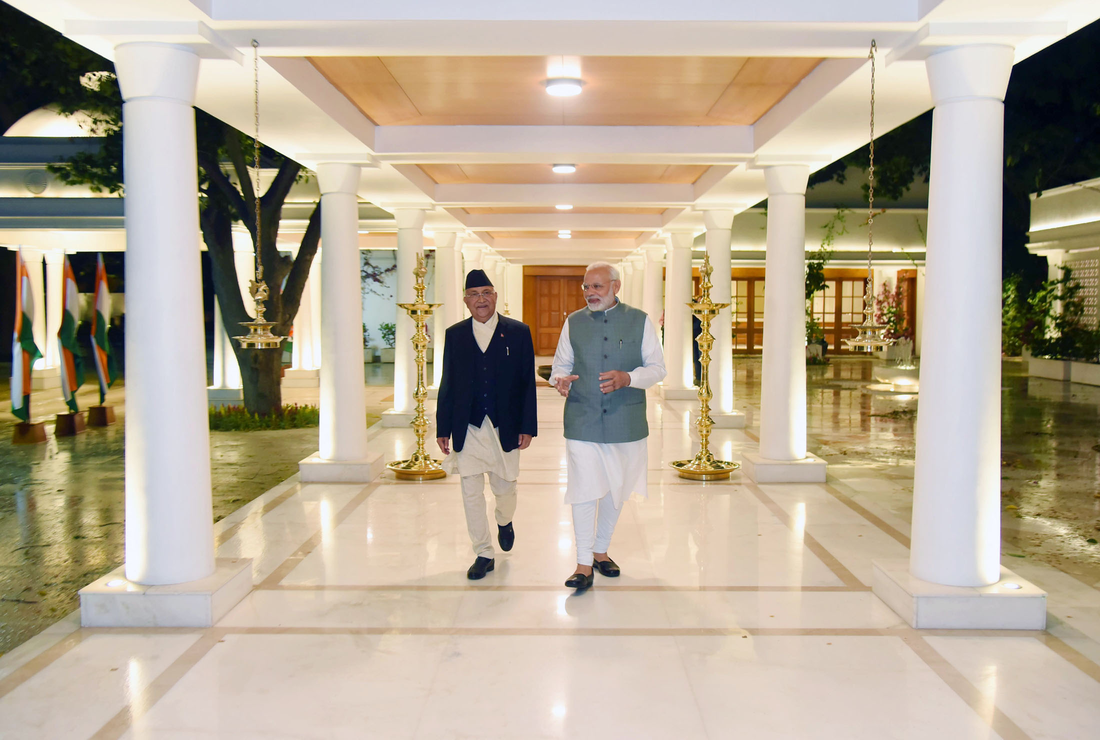 पहिलो दिन : दिल्लीमा प्रधानमन्त्री ओलीका १२ घण्टा
