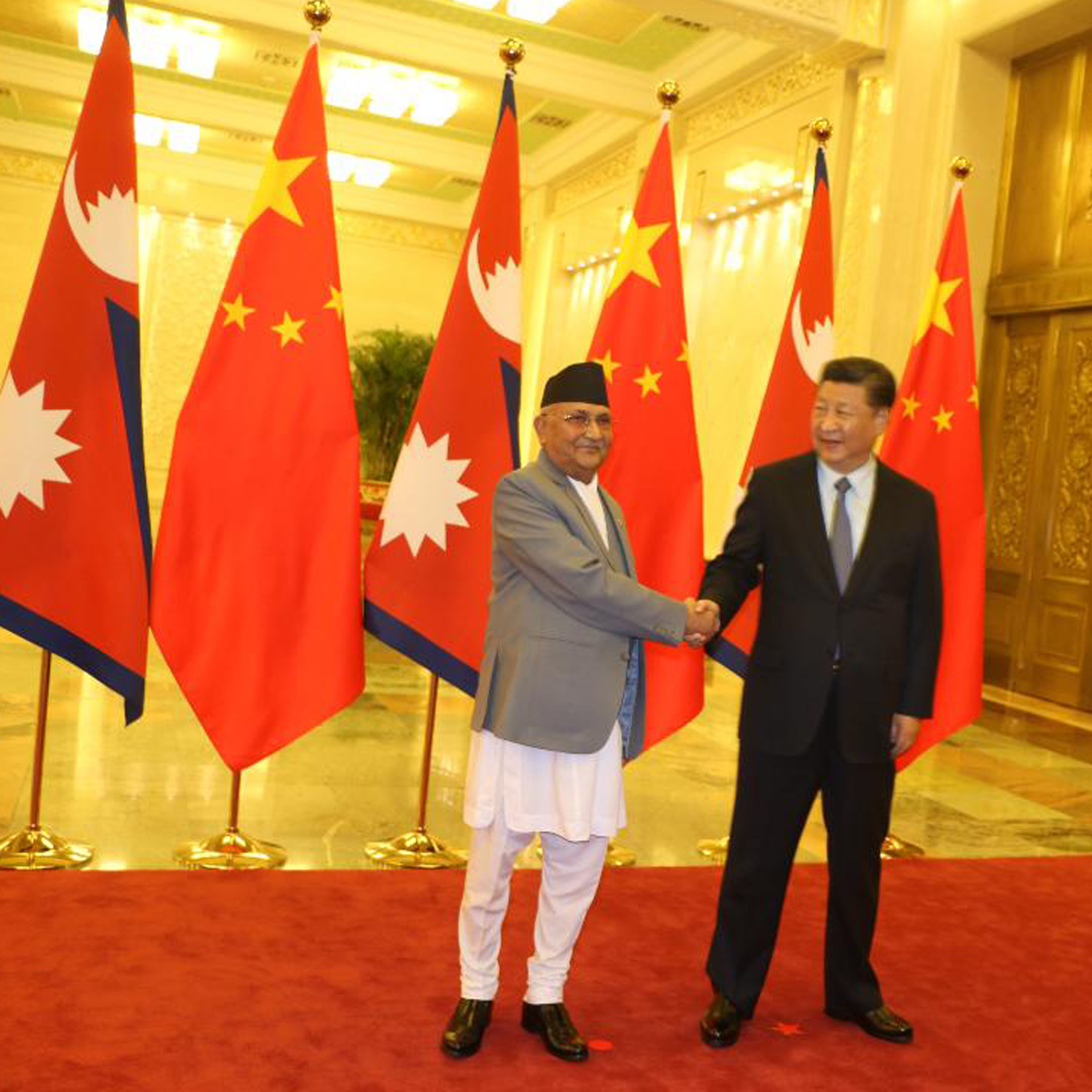 प्रधानमन्त्री ओली र चिनियाँ राष्ट्रपतिवीच आधा घण्टा वार्ता : चाँडै नै नेपाल भ्रमण गर्ने चिनियाँ राष्ट्रपतिको संकेत